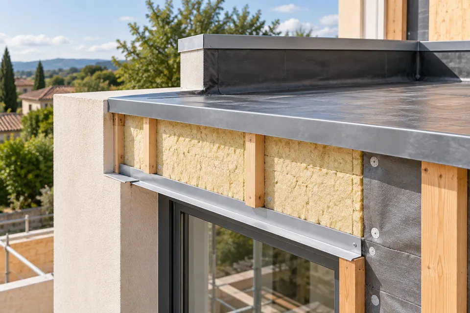 Façade, fenêtre et isolation d’une maison pour le dossier « Couverture et toits-terrasses »