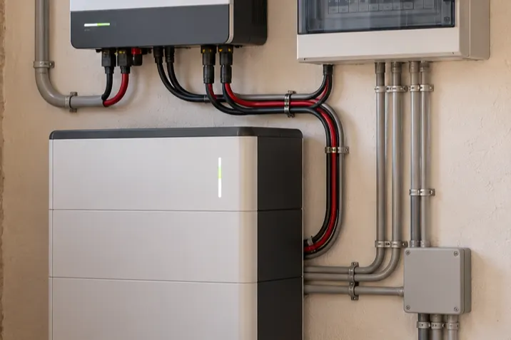 Réseaux et équipements d’une maison pour le dossier « Production et stockage d’électricité »