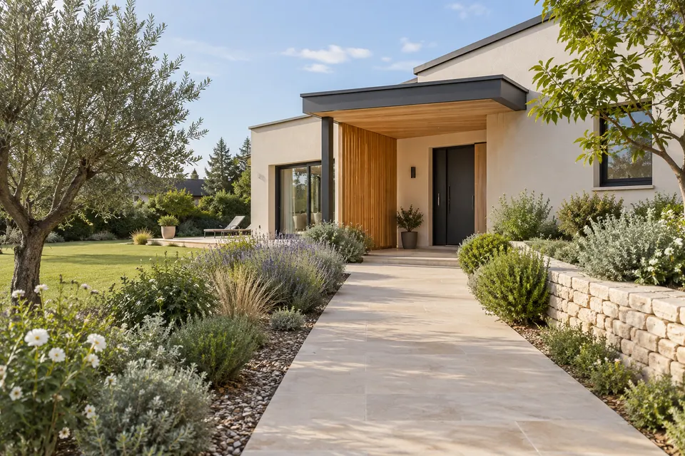 Maison individuelle et jardin pour le dossier « Maisons adaptées aux usages et contraintes »