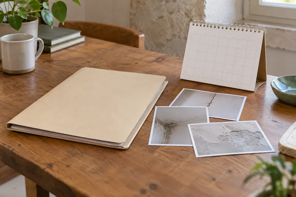 Dossier de correspondance et photos de défauts