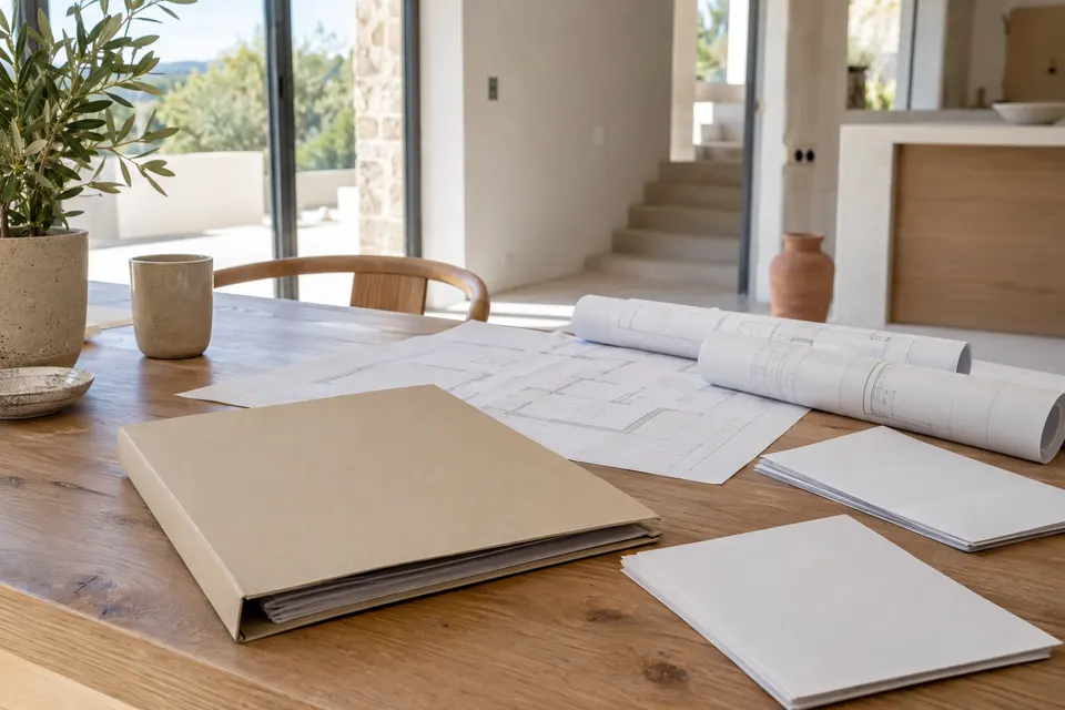 Plans et notices techniques rassemblés après chantier