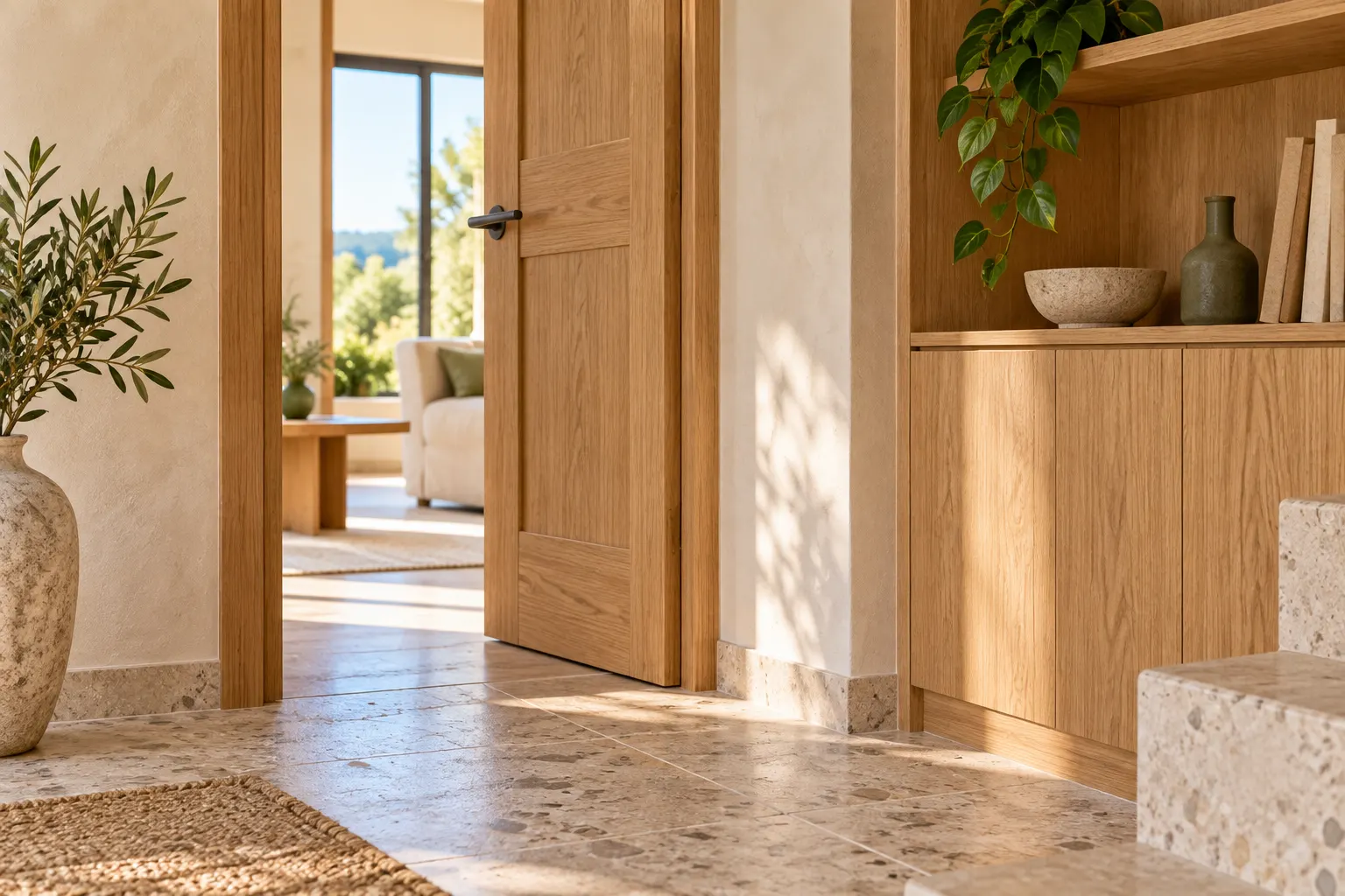 Pièce de maison avec revêtements en cours de pose